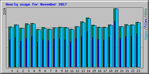 Hourly usage for November 2017