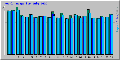 Hourly usage for July 2025