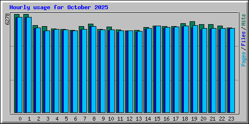 Hourly usage for October 2025