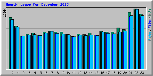 Hourly usage for December 2025