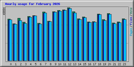 Hourly usage for February 2026