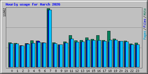 Hourly usage for March 2026